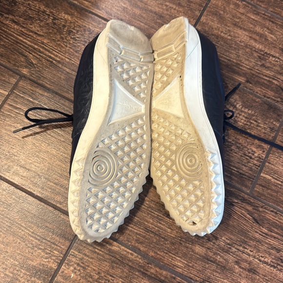 Ferragamo Mens Navy Blue Leather Sneaker - Picture 4 of 4